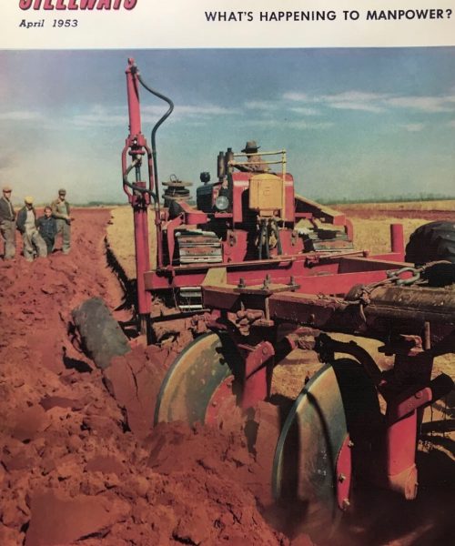 Fred Simpson bulldozer pulling deep plow 1953