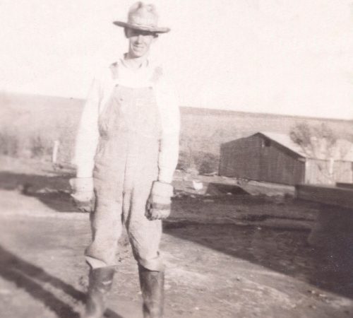 George Isbell on Farm 1947